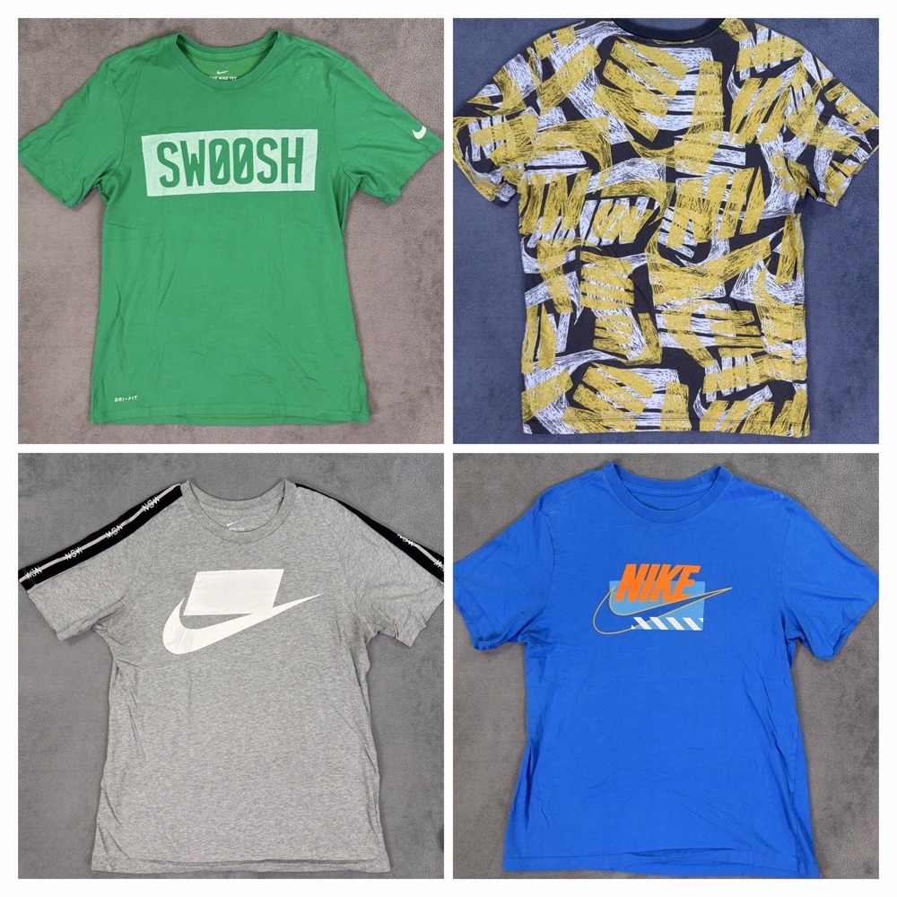 Nike Lot Of 4 T-Shirts Mens Medium Short Sleeve Sportswear Athletic